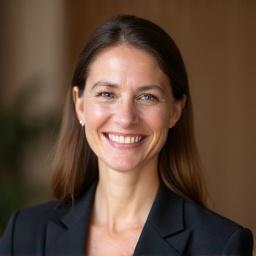 Alapító és ügyvezető: Kovács Eszter portréja, mosolyogva, professzionális környezetben.